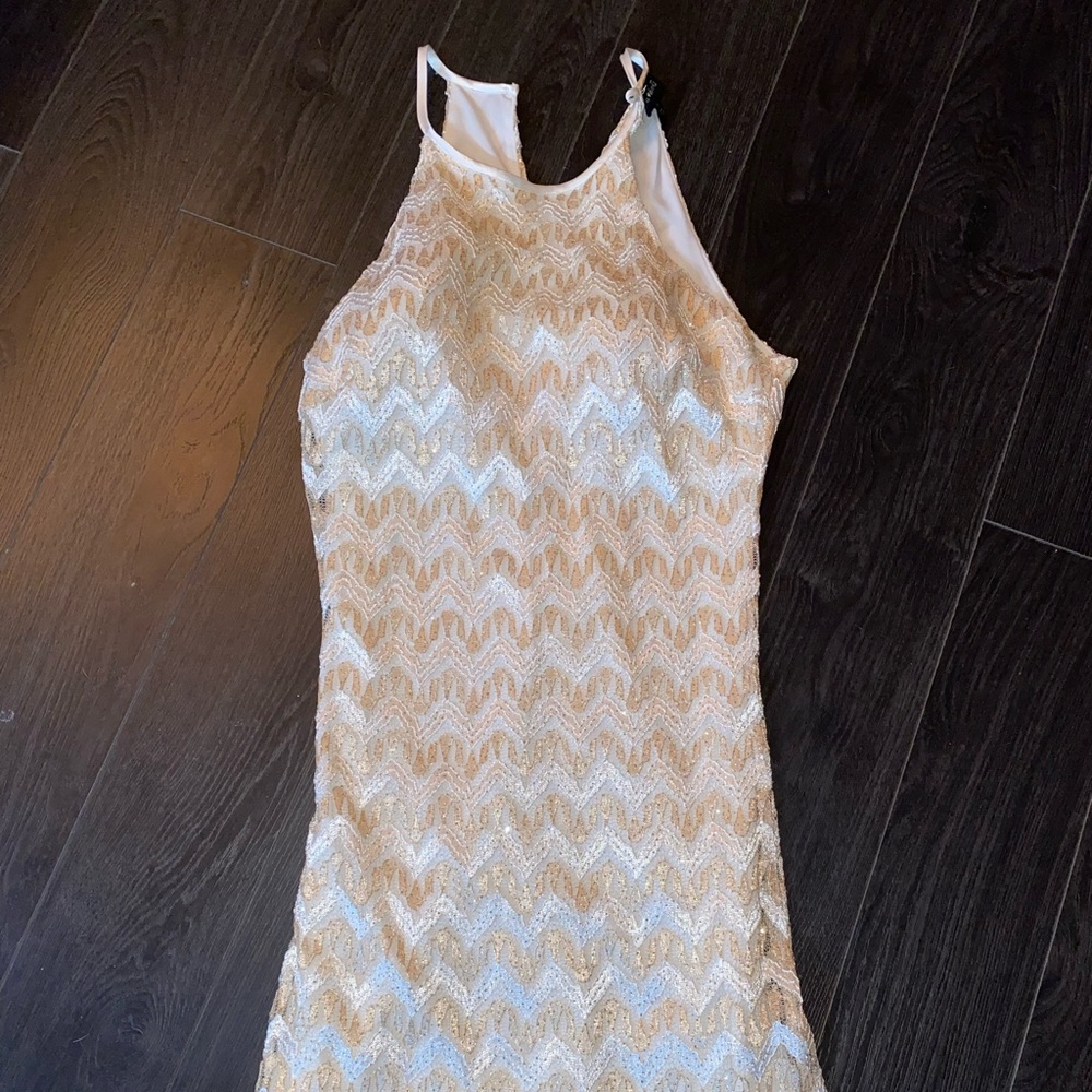 Cream/Gold Glittery Dress
